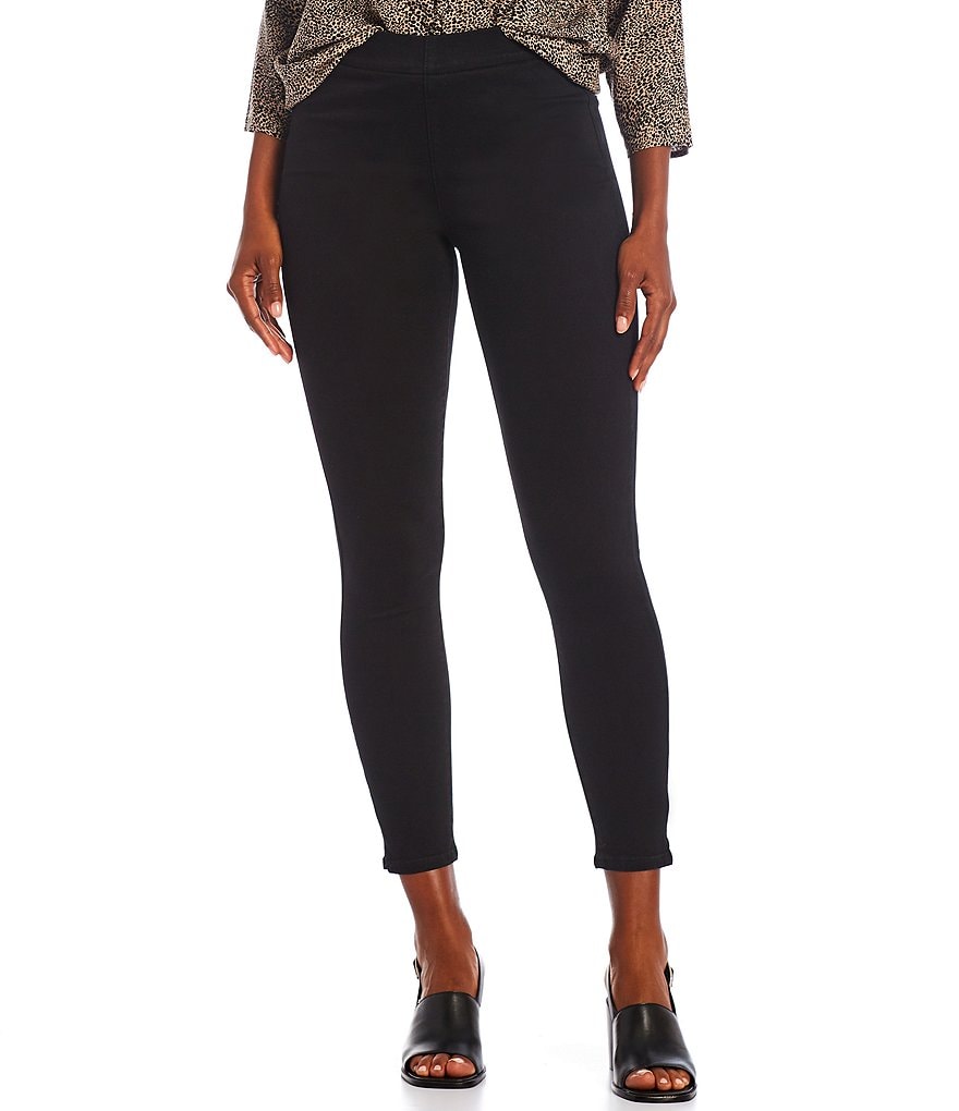 NYDJ Petite Size Super Skinny Side Slit Hem Pull-On Jeans