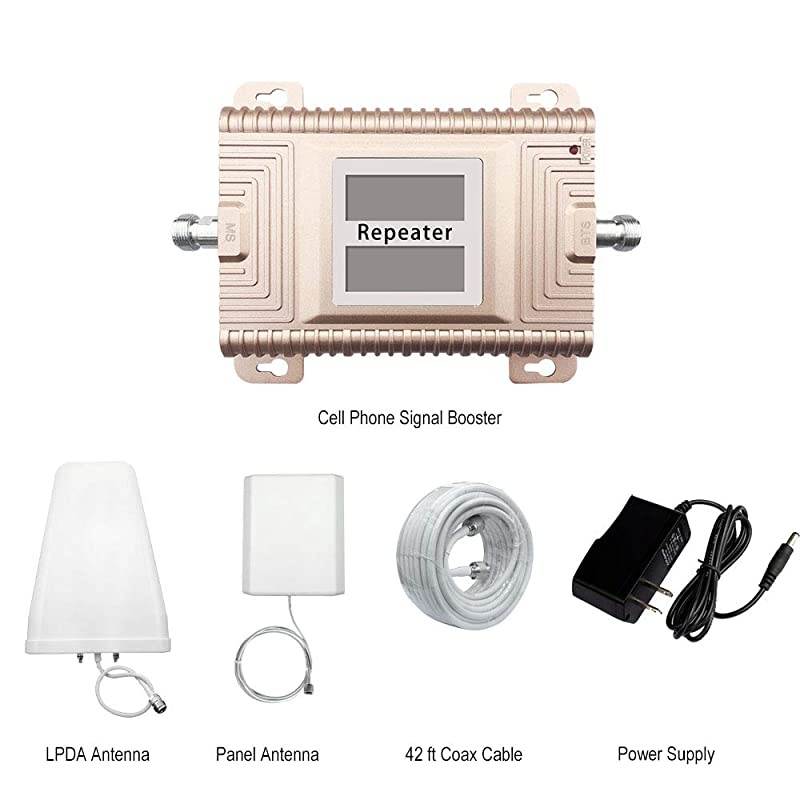 Cell Phone Signal Booster for Home and Office Dual Band GSM 3G 4G LTE Band 2 and Band 5 Cell Phone Signal Repeater with Antenna Kit for AT&T,Verizon,T-Mobile,Straight Talk | FCC Approved