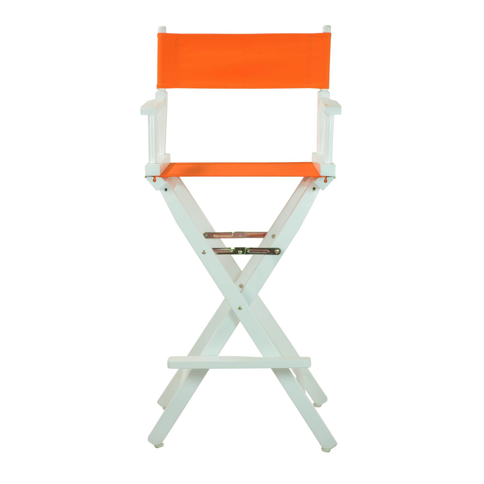 Casual Home 230-01-021-59 30 in. Directors Chair White Frame with Tangerine Canvas