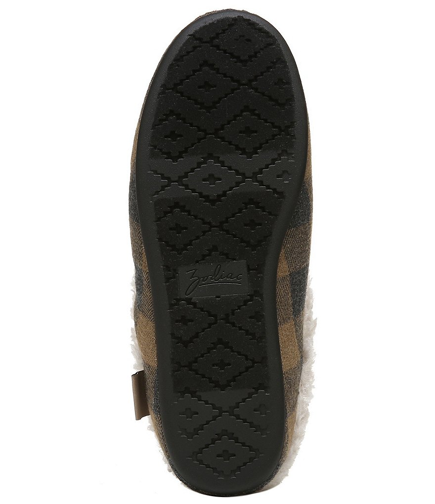 Zodiac Paloma Plaid Faux Shearling Lined Slippers