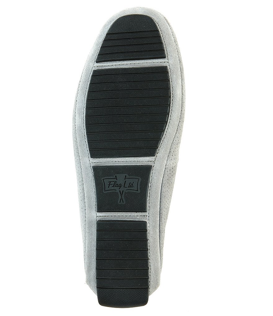 Flag LTD. Men's Morgan Kidsuede Leather Perforated Penny Loafer Moccasins