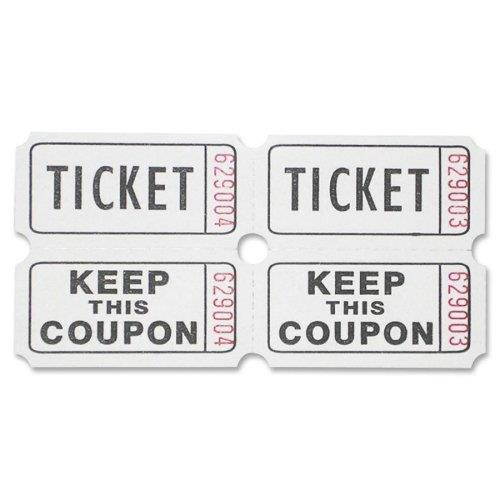 Sparco Ticket Roll Double w/Coupon 2000/RL White 99210