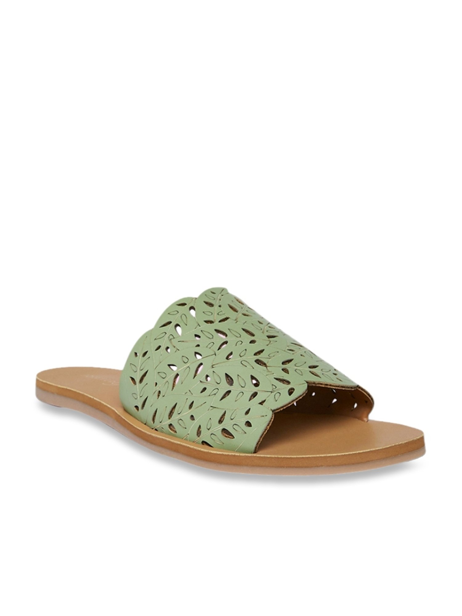 Forever Glam by Pantaloons Women's Green Ethnic Sandals