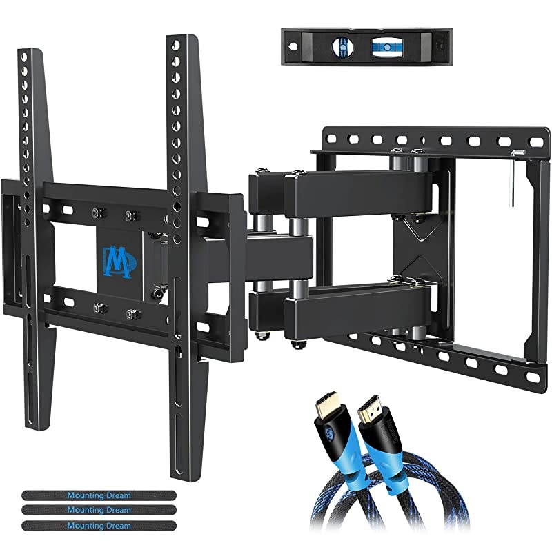 UL Listed TV Mount TV Wall Mount with Swivel and Tilt for Most 3255 Inch TV Full Motion TV Mount with Articulating Dual Arms Max VESA 400x400mm 99 lbs Loading 16 inch Studs MD2380