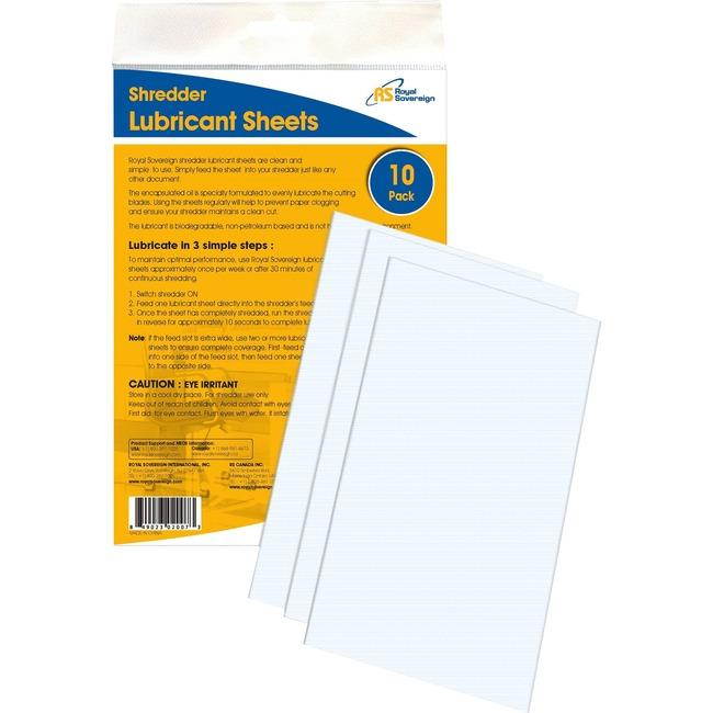 Royal Sovereign RS-SLS Shredder Lubricant Sheets - 10 Pack