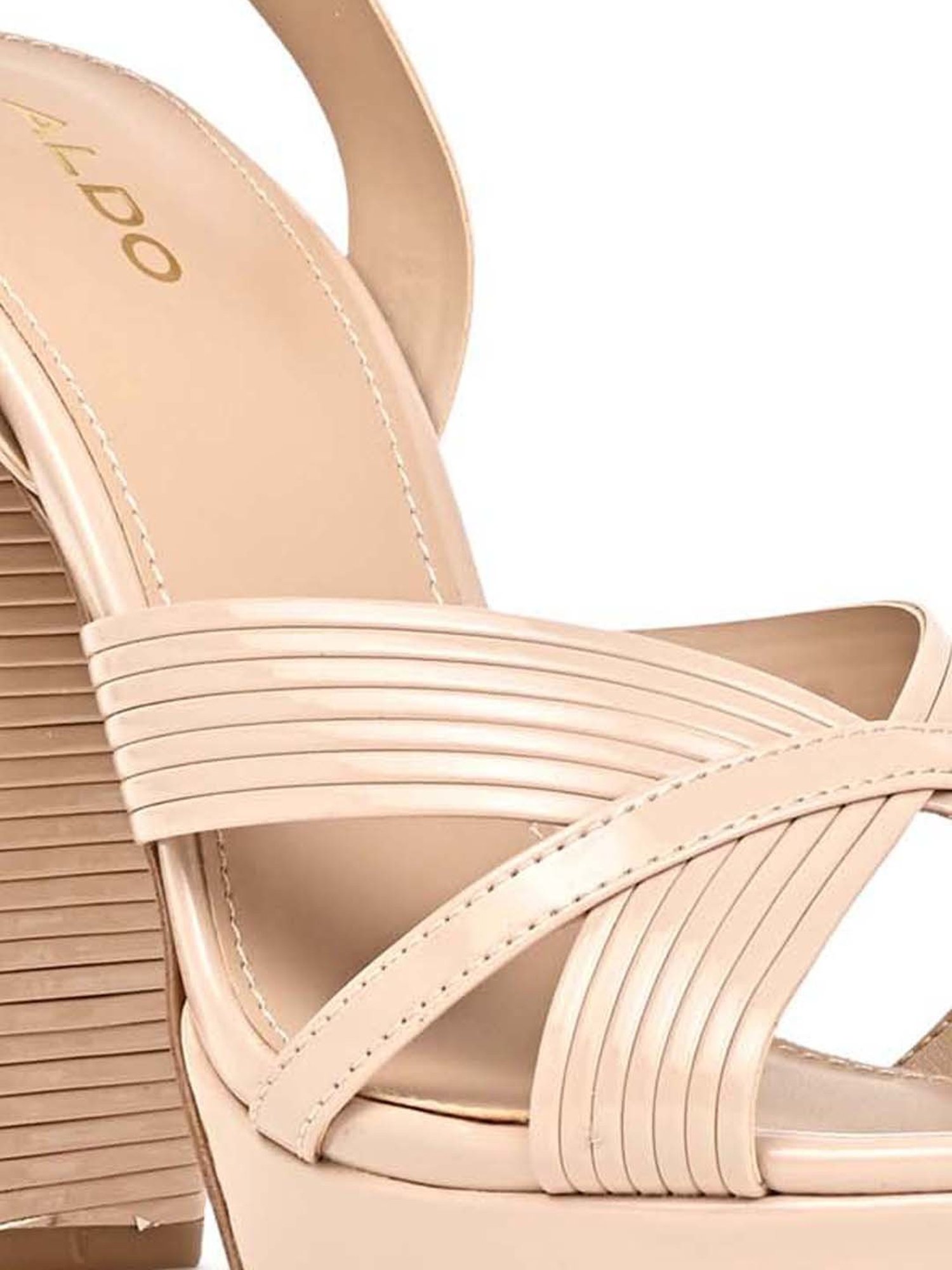 Aldo Women's Beige Ankle Strap Sandals