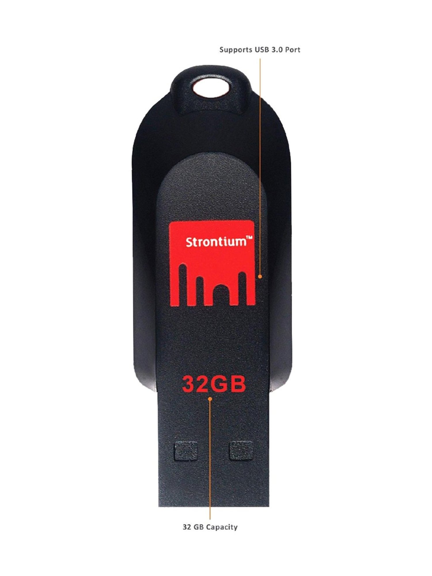 Strontium Pollex 32 GB Pen Drive  (Black)