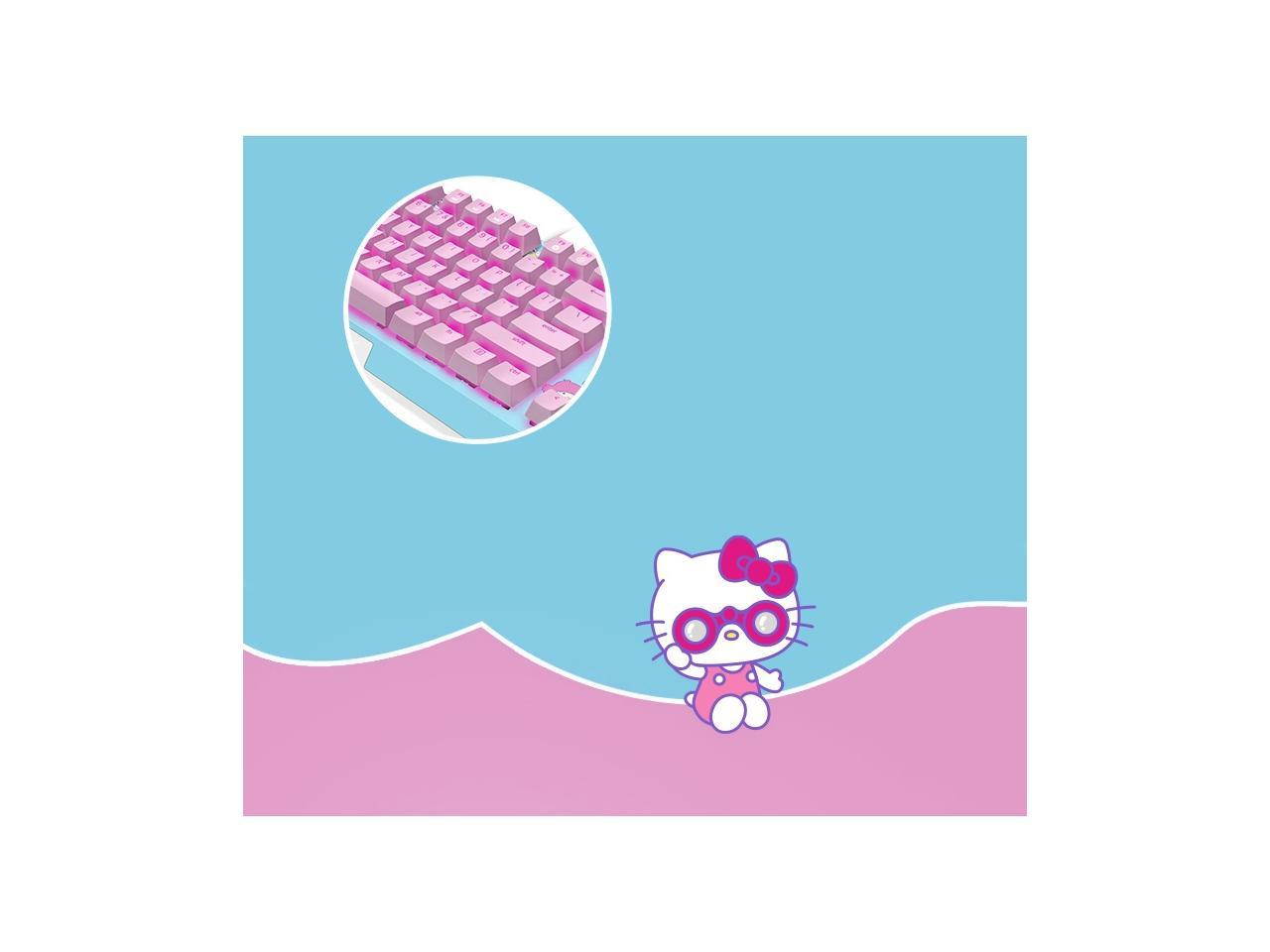 Razer HelloKitty I SANRIO Pink Wired Keyboard Exclusive 87 Key Backlit Mechanical Keyboard