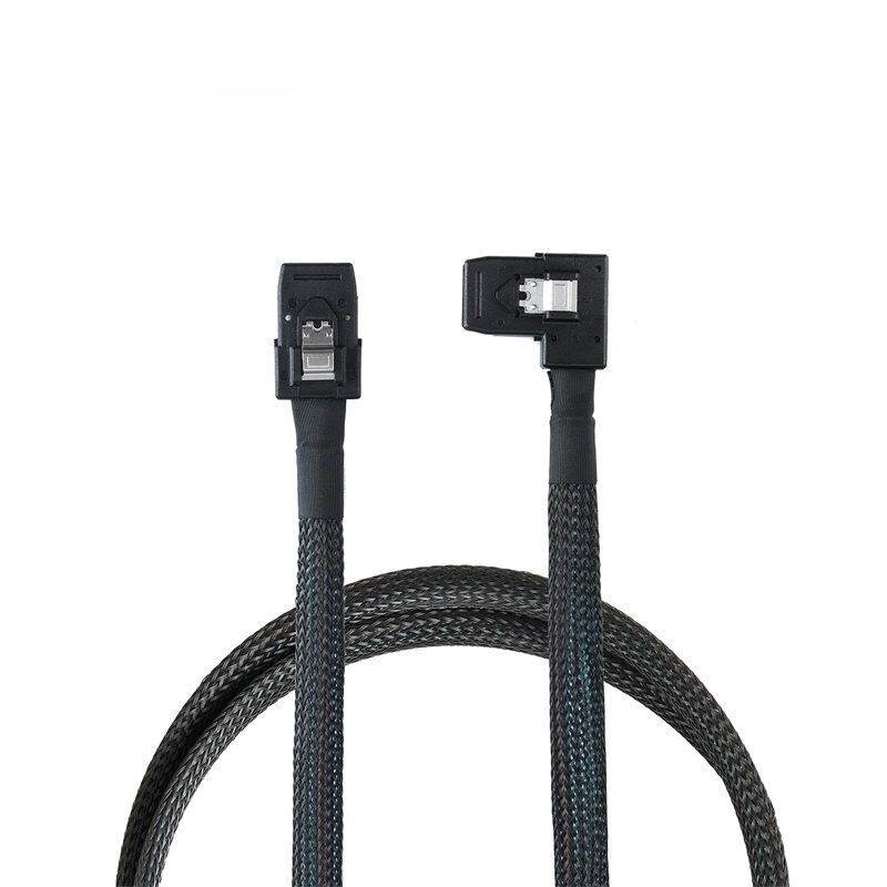 Plugadget 90 degree Right Left angle L type SATA cable Mini SAS Cable Mini SAS 36P to 36 Pin SFF-8087 to SFF8087 HD Data Cable 0.8M