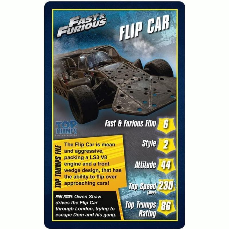 Top Trumps Fast and Furious Top Trumps Card Game