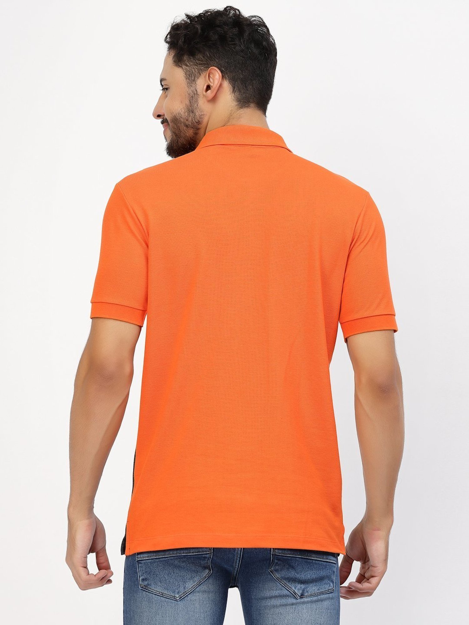 Kalt Multicolor Cotton Regular Fit Colour Block Polo T-Shirt