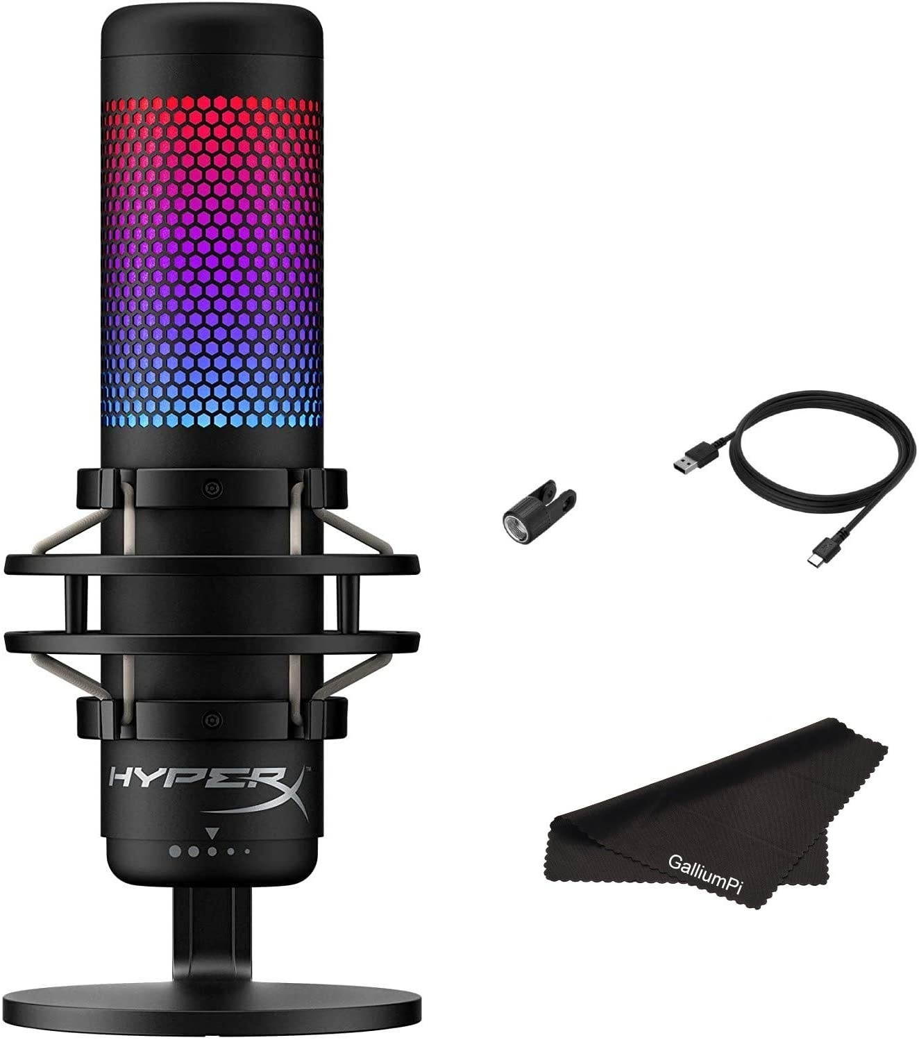 HyperX QuadCast S - RGB USB Condenser Microphone for PC, PS4, Mac, Gaming, Streaming, Podcasts, Twitch, YouTube