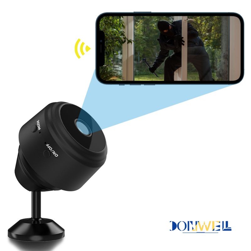 Donwell New Mini Hidden Spy Camera Wireless WIFI Night Vision 1080P HD Motion Detection IP Camera For Home Security (Black)