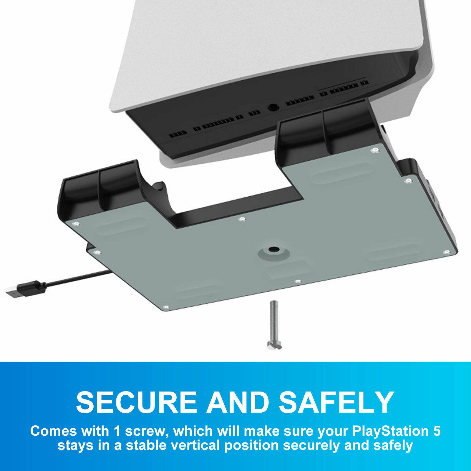 For PS5 UHD/DE Console Vertical Stand Controller Charging Dock Ston 2 USB Hub