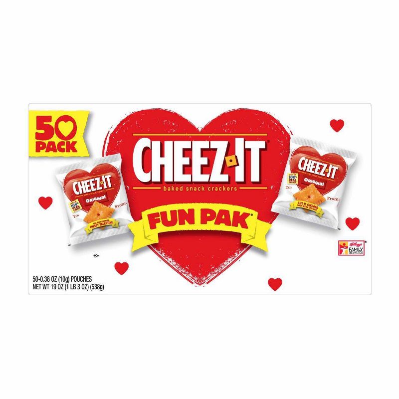 Cheez-It Valentine's Fun Pak Baked Cheese Crackers - 50ct