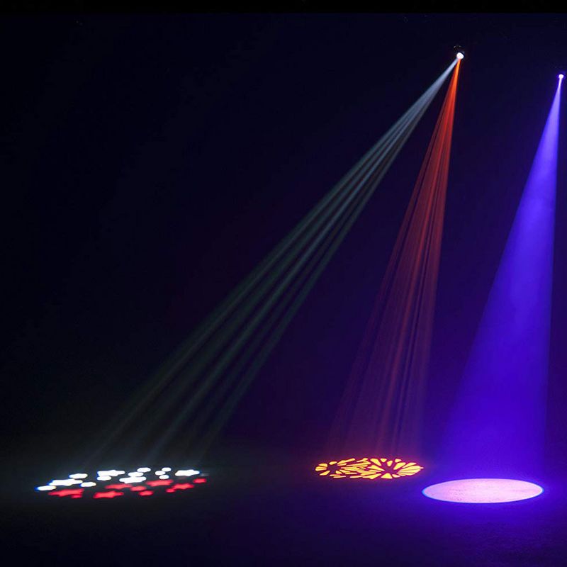 ADJ POCKET PRO 25-Watt LED Mini Compact Spot Moving Head Light with 4 Built-In Shows, 7 Colors, and 7 Gobos (2 Pack)