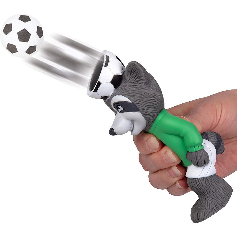 Hog Wild Sports Soccer Raccoon Popper Toy, Shoots Foam Balls!
