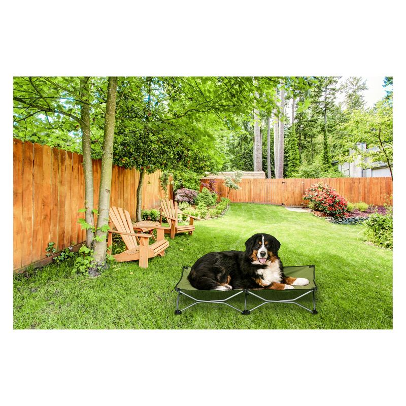 Carlson The Portable Pup Dog Bed - Indoor/Outdoor - Green - Large