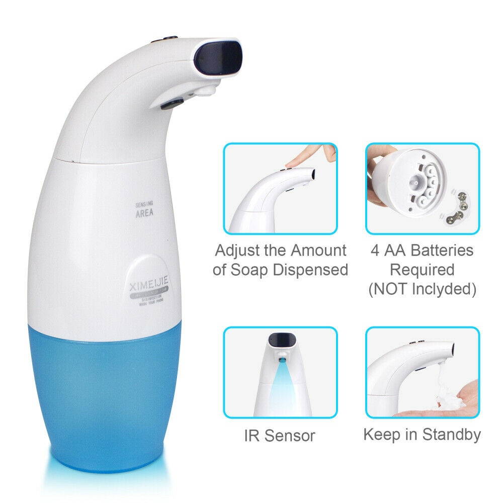 Automc Foam Soap Dispenser 350ML Kitchen Touchless Handsfree Sensor Dispenser