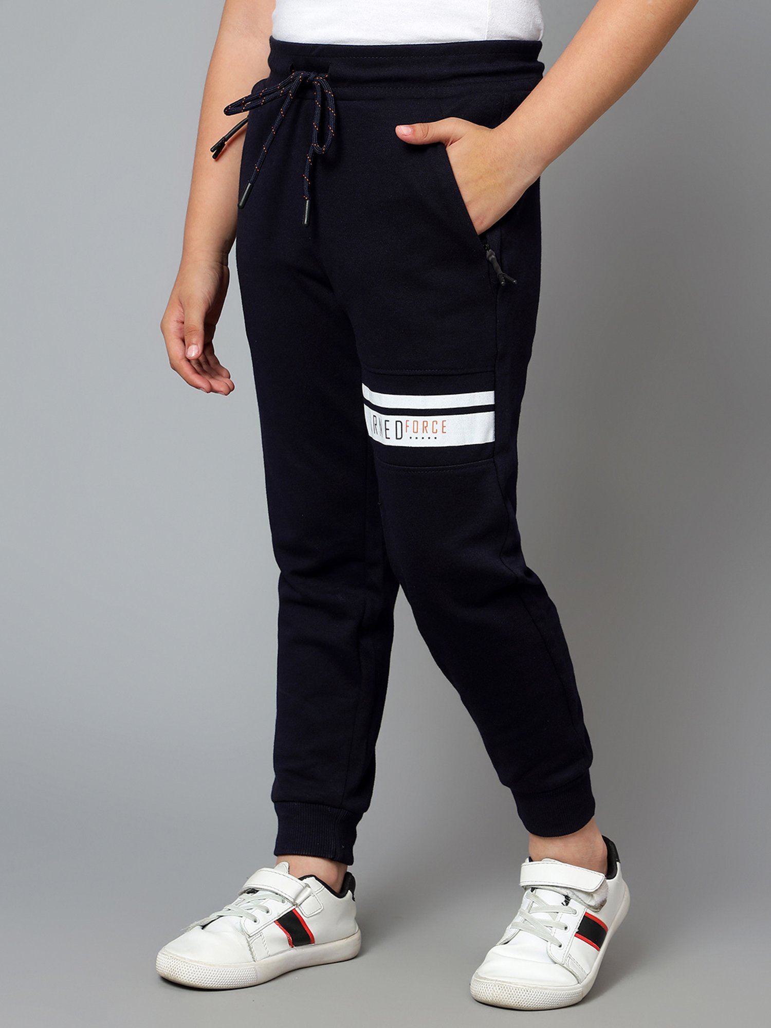 Cantabil Boys Navy Graphic Print Trackpants