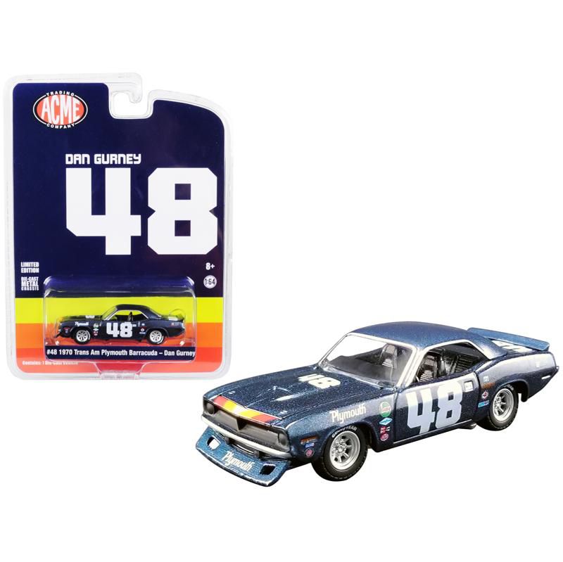 1970 Plymouth Barracuda Trans Am #48 Dan Gurney "ACME Exclusive" 1/64 Diecast Model Car by Greenlight for ACME