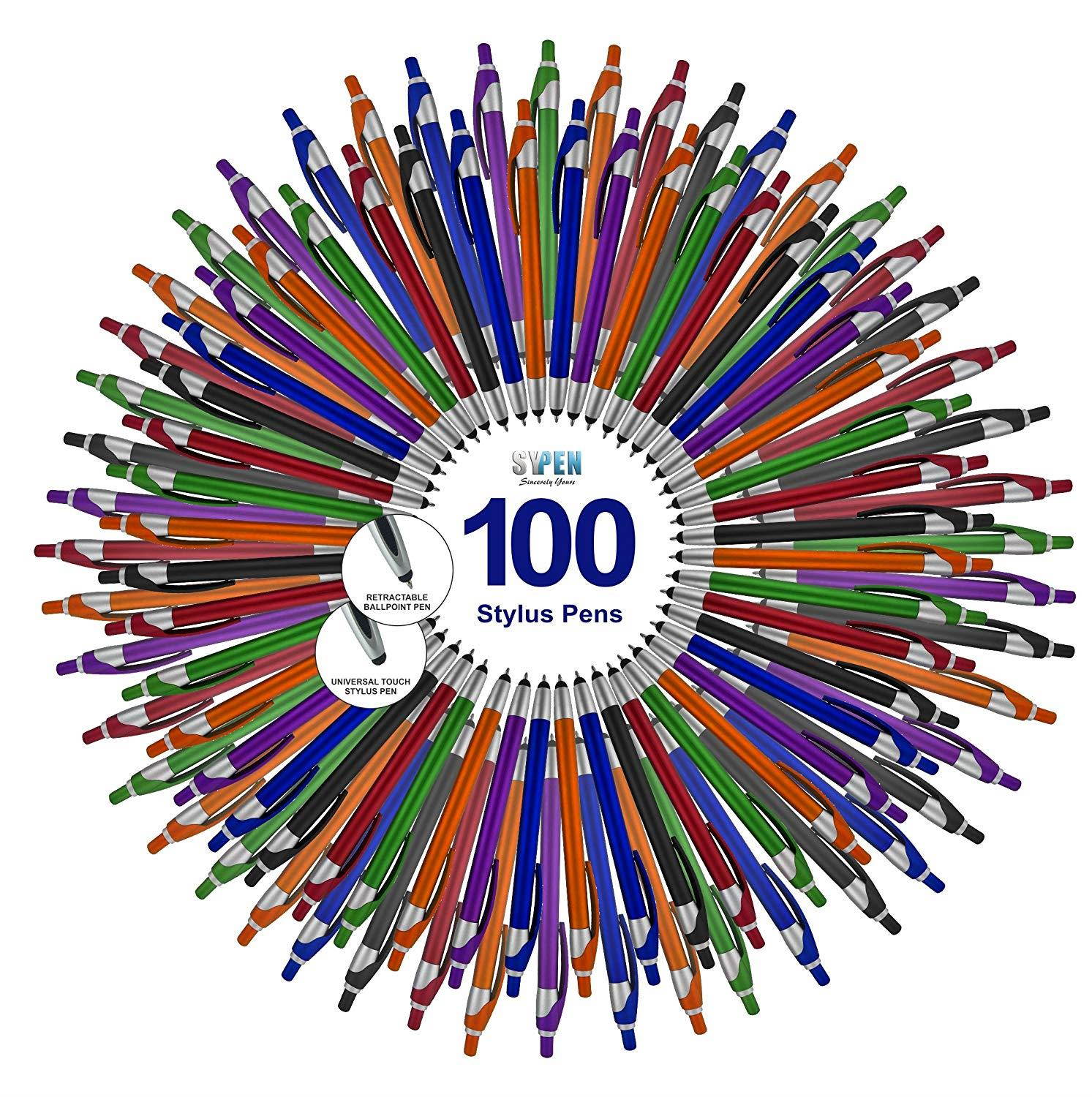 Stylus with Ball Point Pen for iPad iPhone, iPod Touch, Motorola Samsung Galaxy Asus (100 Pack) &hellip;