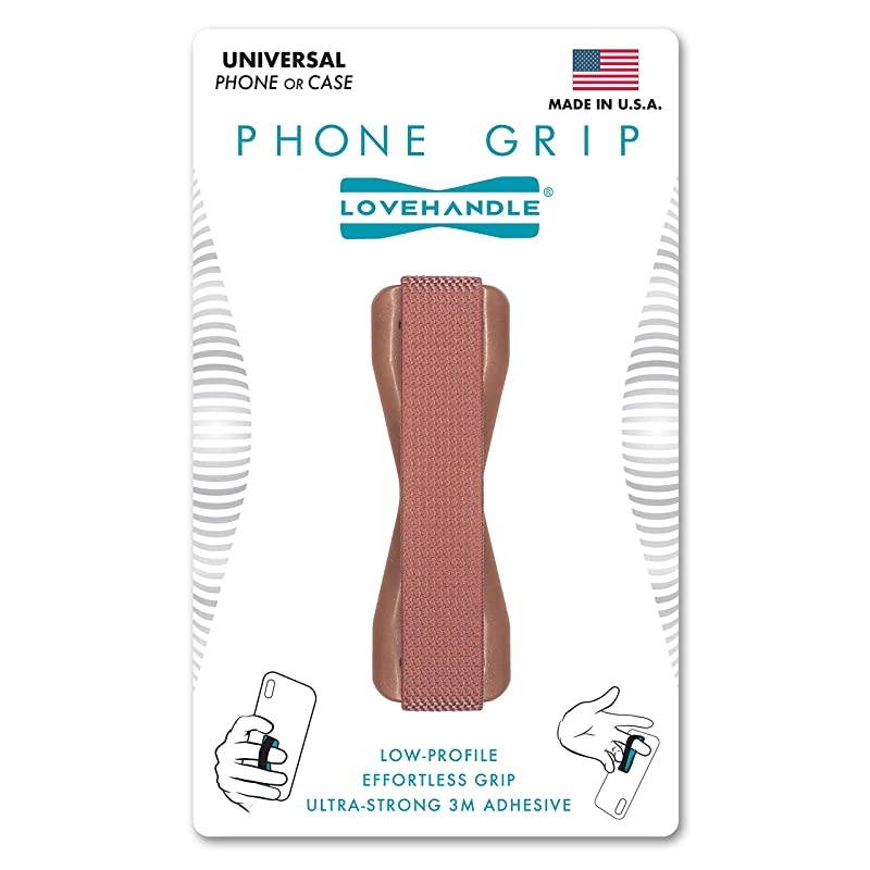 Universal Grip For Smartphone and Mini Tablet ROSE MAUVE Colored Elastic Strap and Base