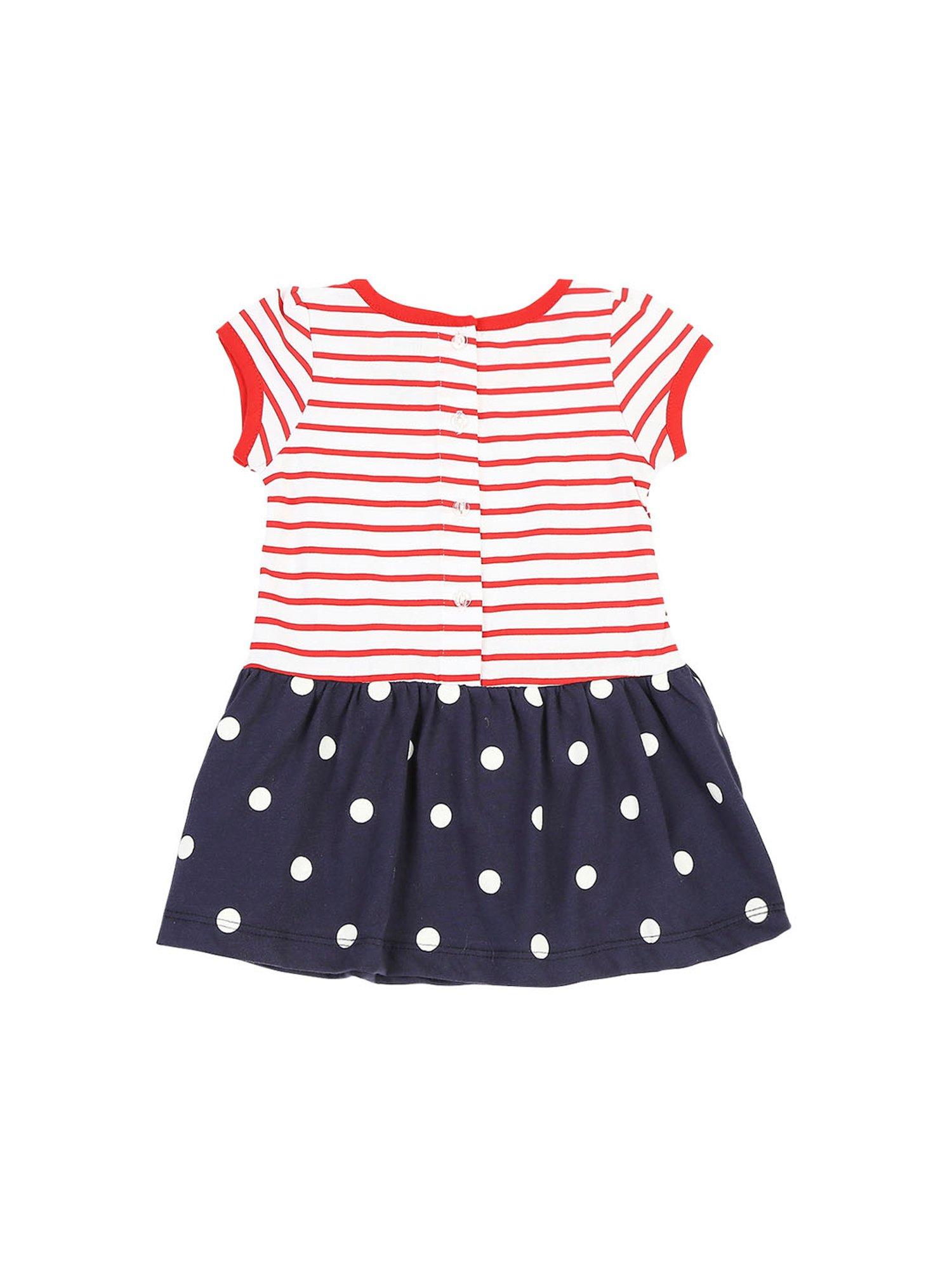 Mee Mee Kids Red & Navy Printed Dress