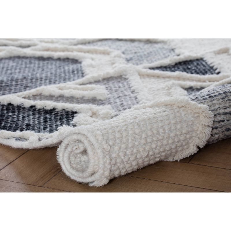 5'x8' Slings and Arrows Area Rug Ivory/Gray/Blue - Anji Mountain