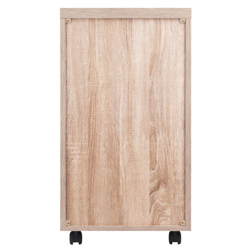 3pc Kenner Set Modular Desk With 4 Drawers & 2 Shelves Reclaimed Wood - Winsome