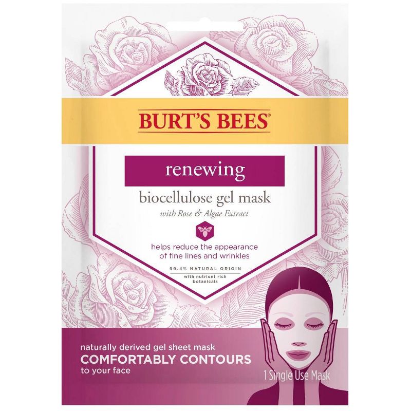 Burts Bees Renewing Biocellulose Gel Mask - 1ct