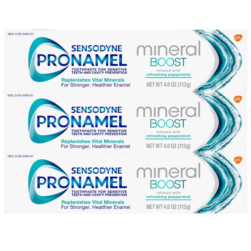 Sensodyne Pronamel Mineral Boost Peppermint Toothpaste - 3ct/3.4oz