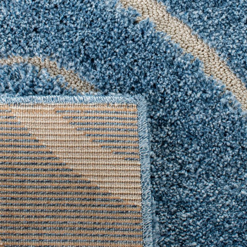 2'3"x9' Runner Swirl Loomed Rug Light Blue/Cream - Safavieh