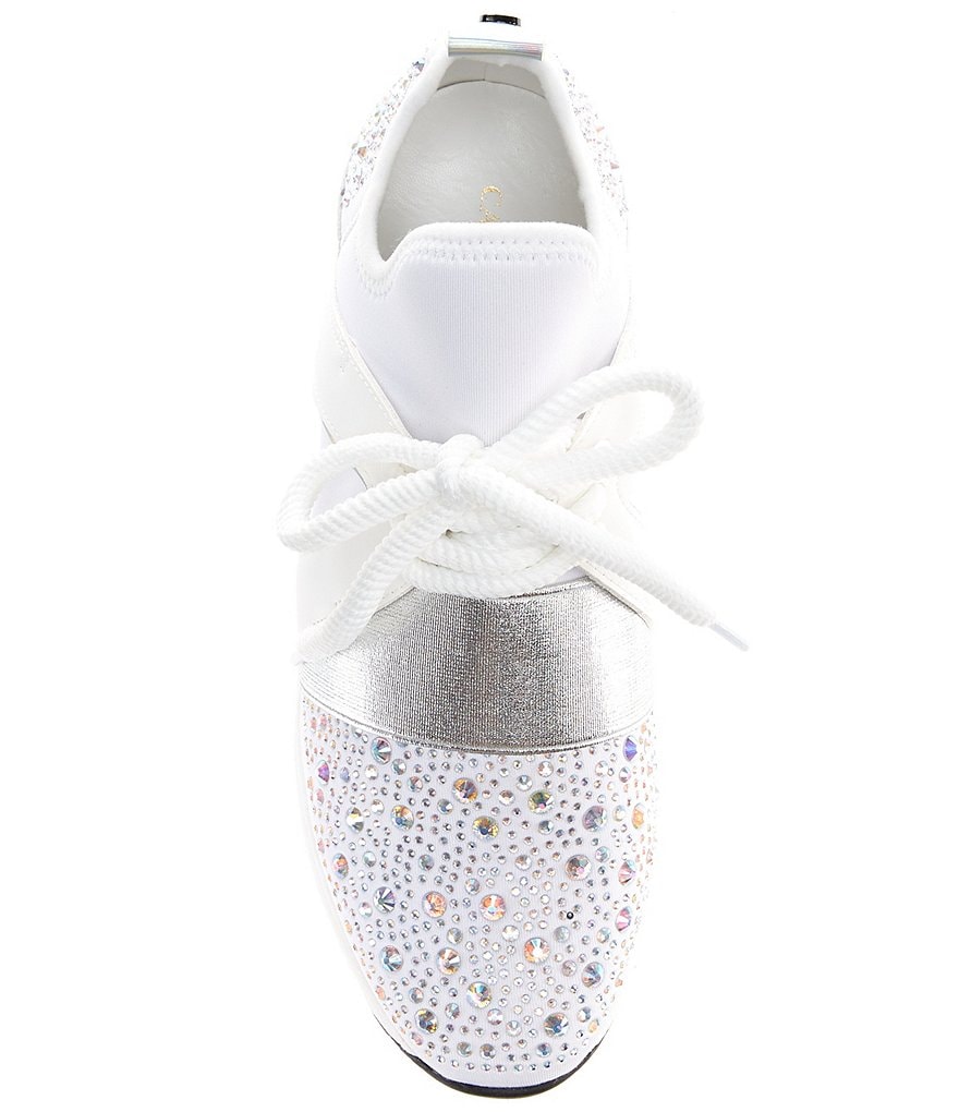 Carvela Lament Bling Embellished Lace-Up Sneakers