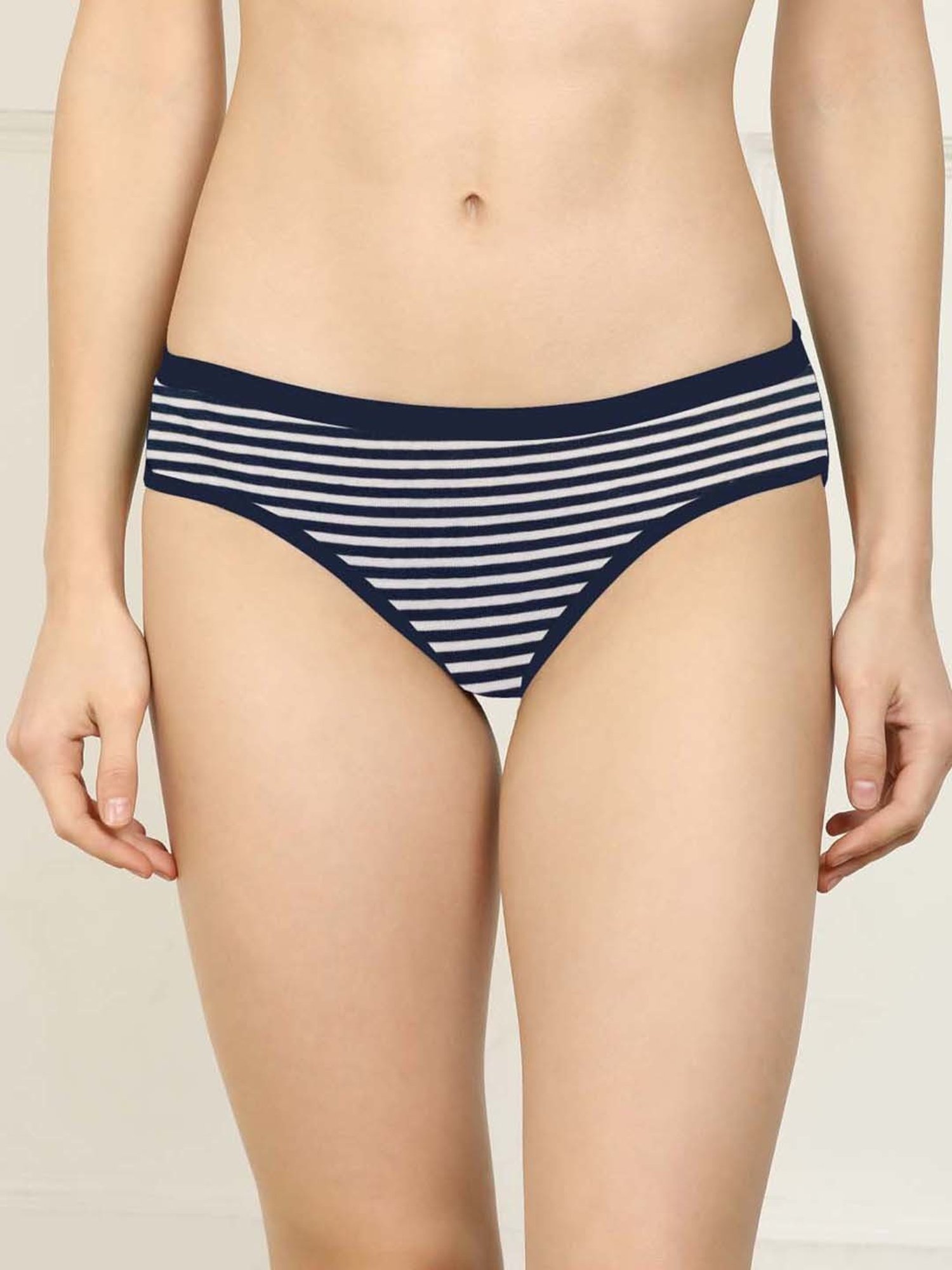 AROUSY Black & Grey Printed Bikini Panties - Pack Of 6