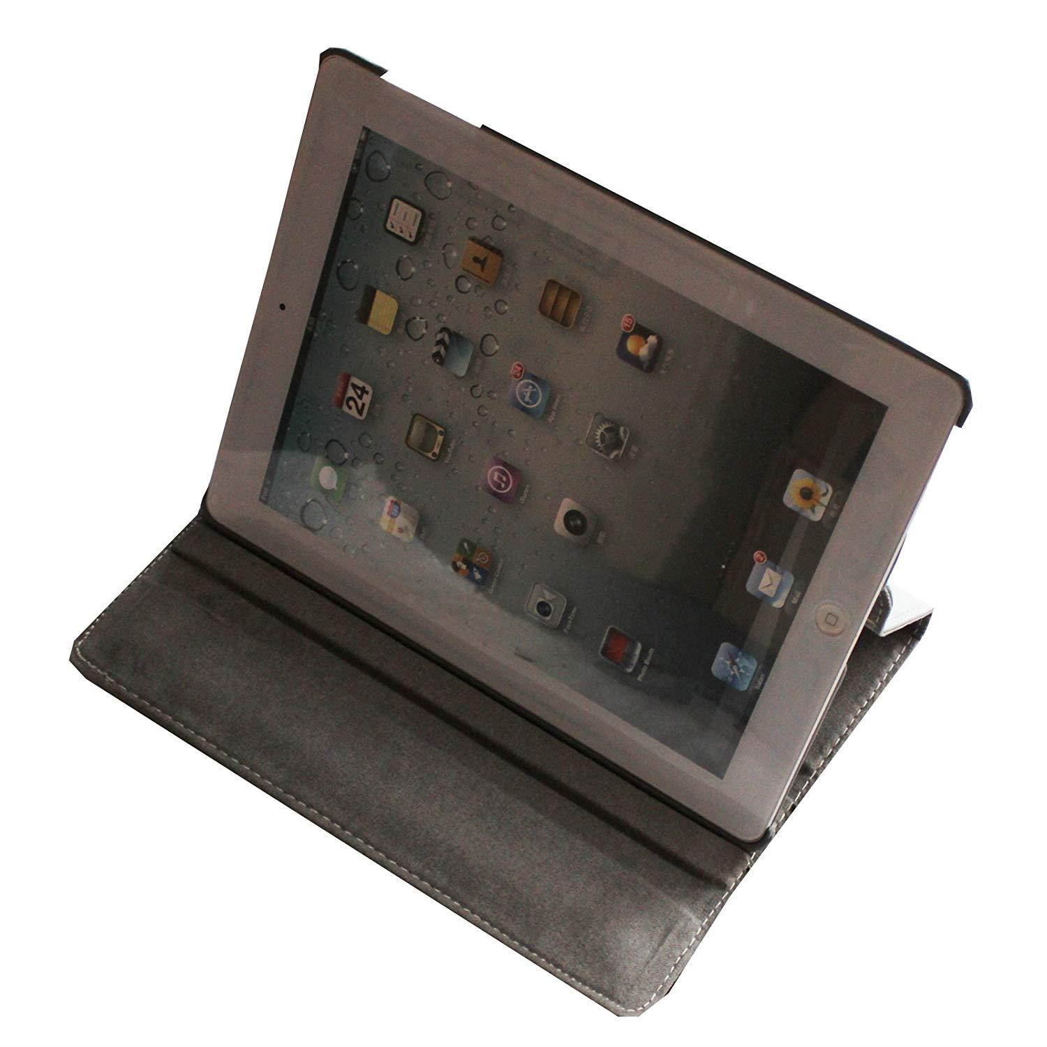 iPad 2 Case, iPad 3 Case, iPad 4 Case, JYtrend (R) Rotating Stand Smart Case Cover Magnetic Auto Wake Up/Sleep For iPad 2/3/4 A1395 A1396 A1397 A1403 A1416 A1430 A1458 A1459  A1460 (Heart Flower)