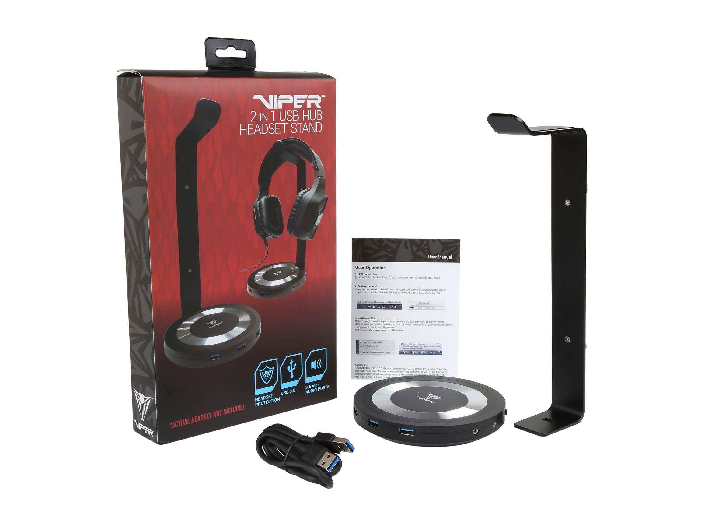 Patriot Memory PVUSB33HSS Viper Gaming Headset Stand