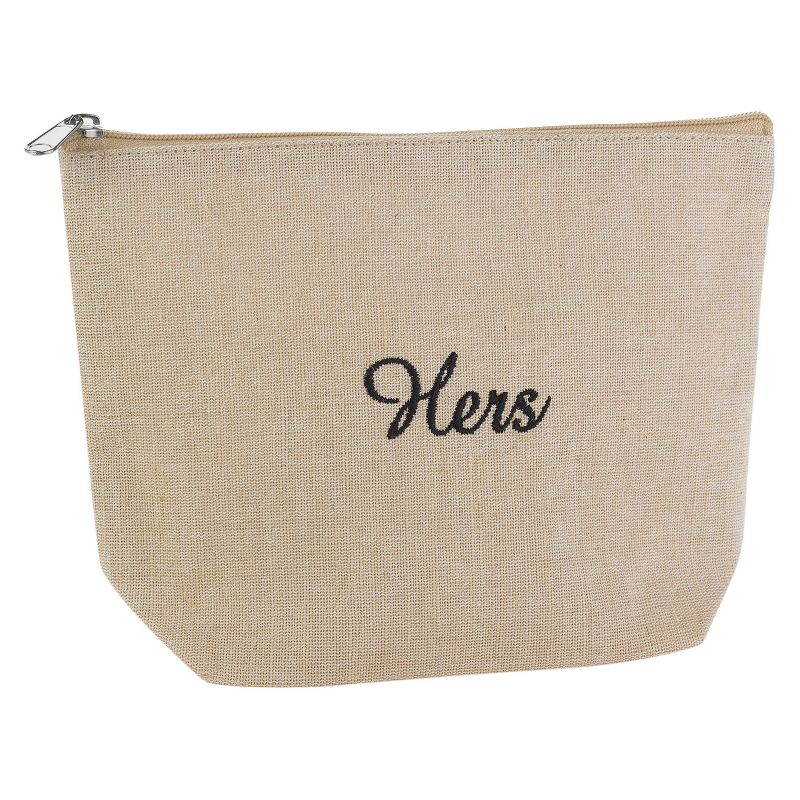 "Hers" Jute Cosmetic Bag