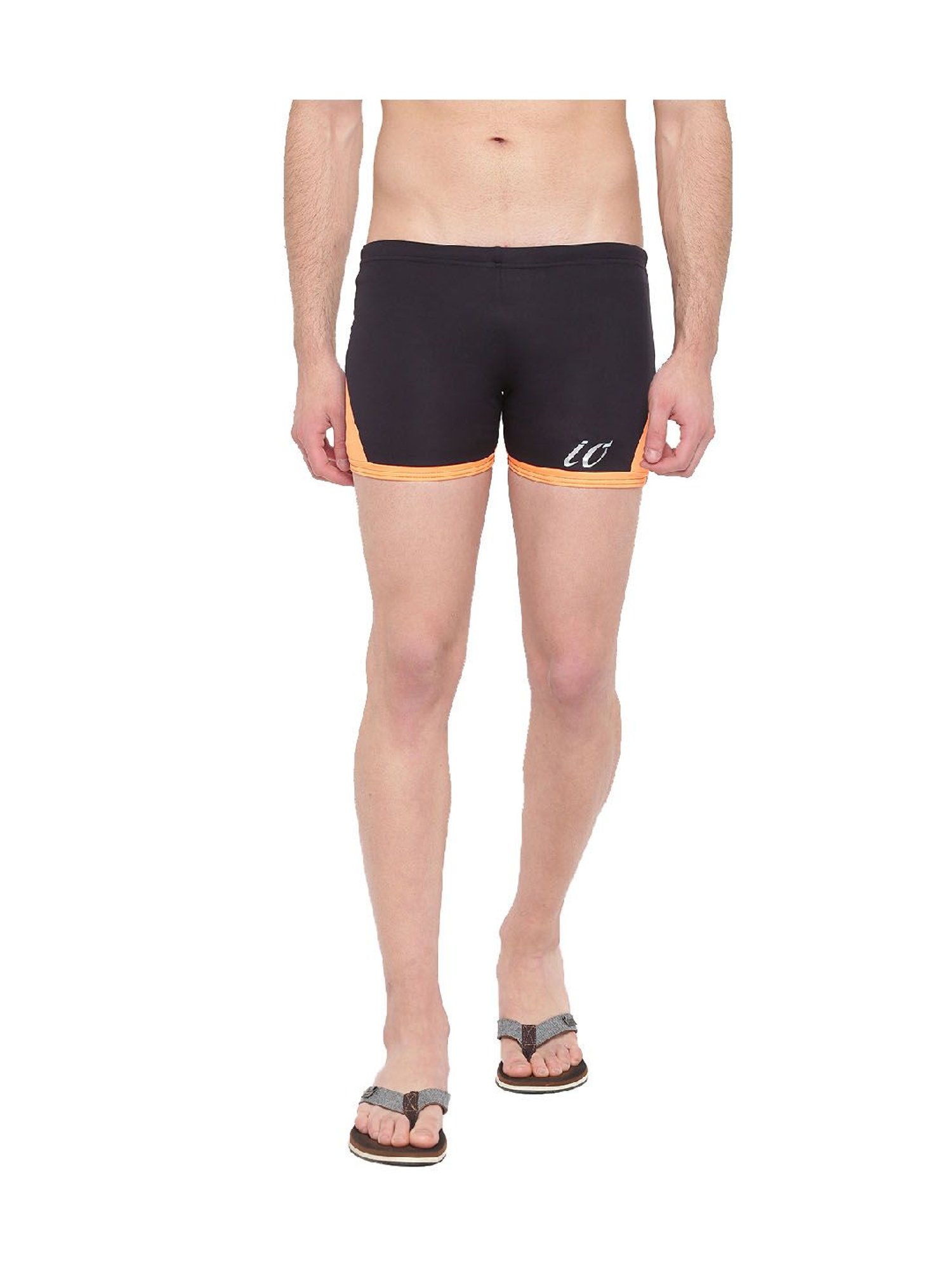 IO Black Skinny Fit Swim Shorts