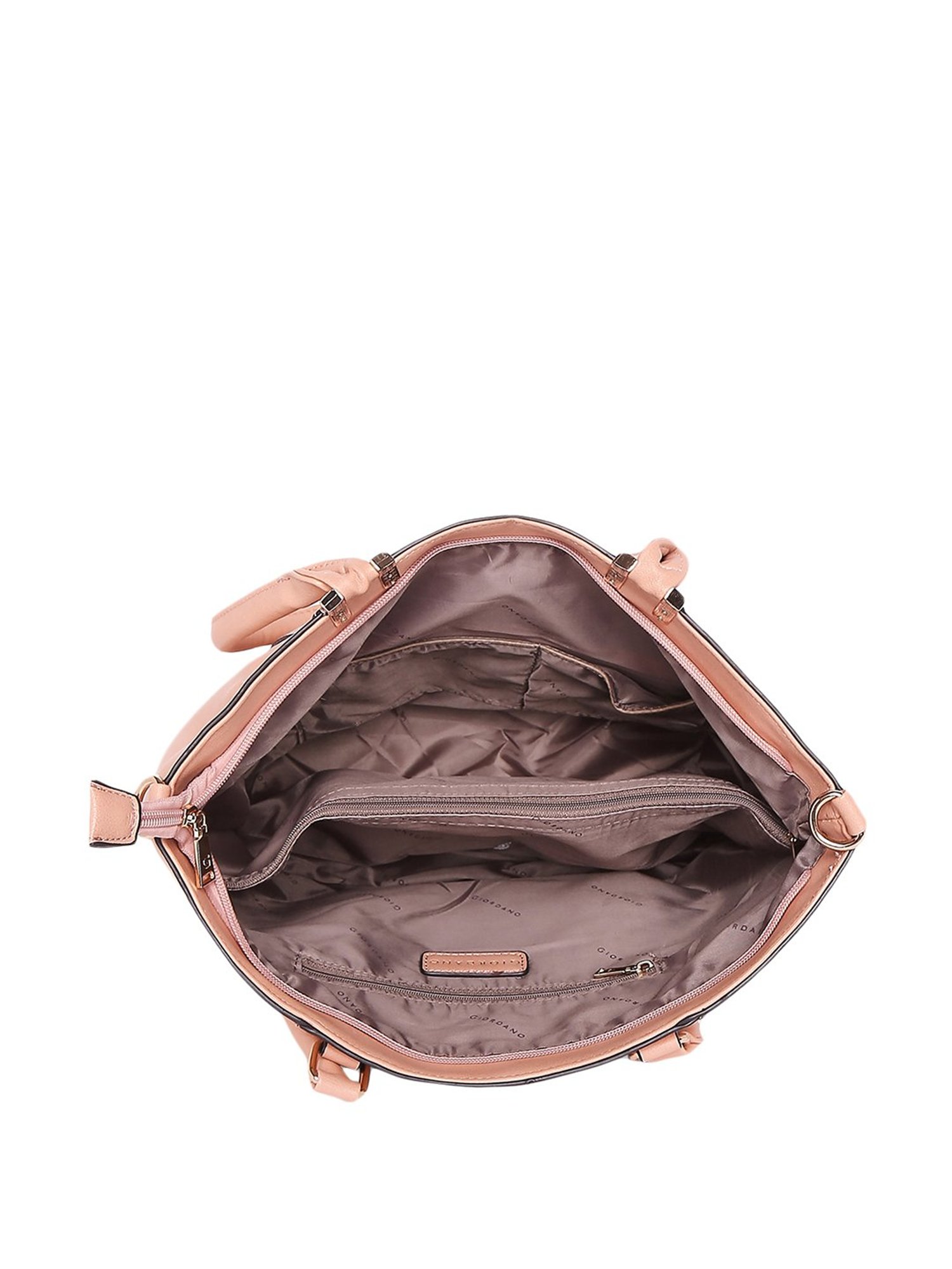 Giordano Pink Solid Medium Shoulder Handbag