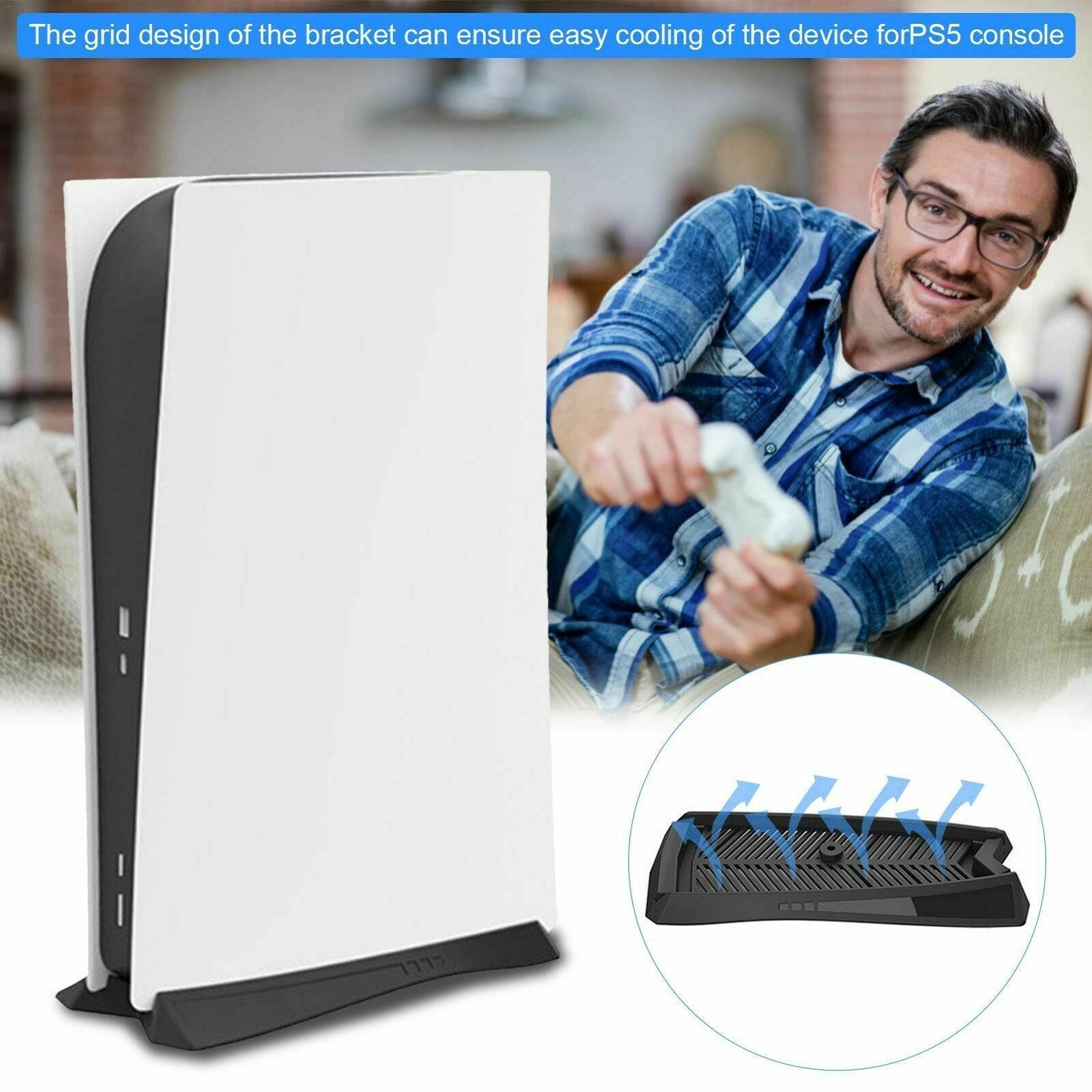 Vertical Stand Mount Dock Holder Base For  PlaySton5 PS5 ULTRA HD Console