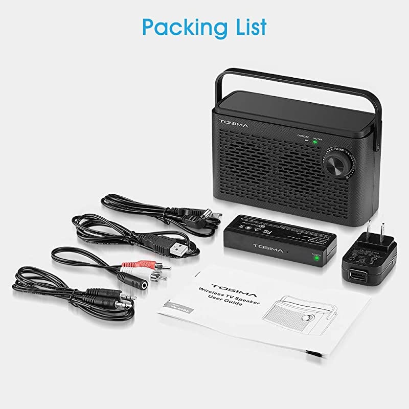 TV Speakers for Hard of Hearing Portable TV Soundbox Seniors Hearing Assistance Speaker for TV with Headphone Jack TV Need Audio Output or 35mm Jack