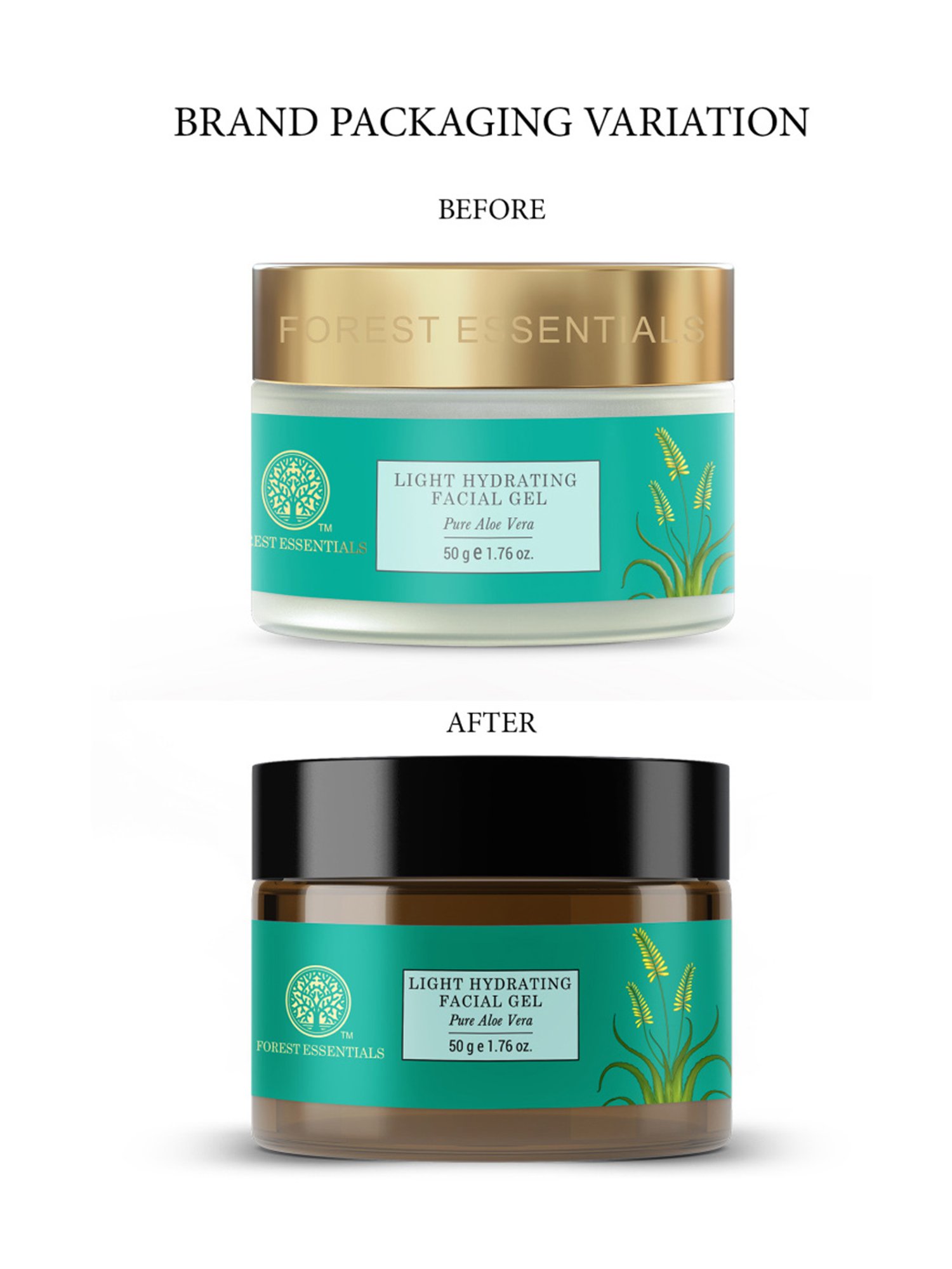 Forest Essentials Light Hydrating Moisturiser Facial Gel with Pure Aloe Vera for Acne - 50 gm