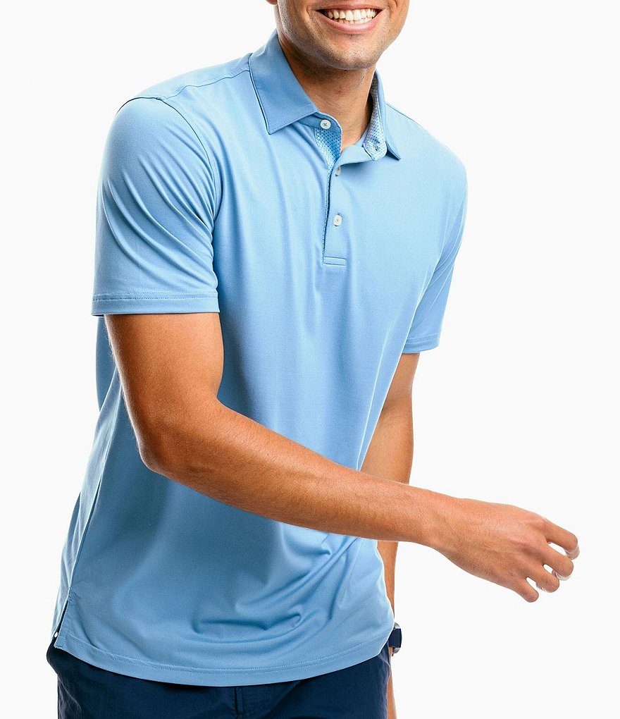 Visconti Petal Print Short-Sleeve Polo Shirt