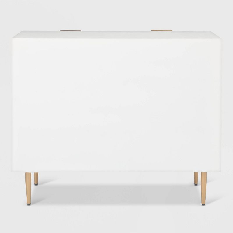 Jolie 3 Drawer Standard Dresser White - Adore Decor