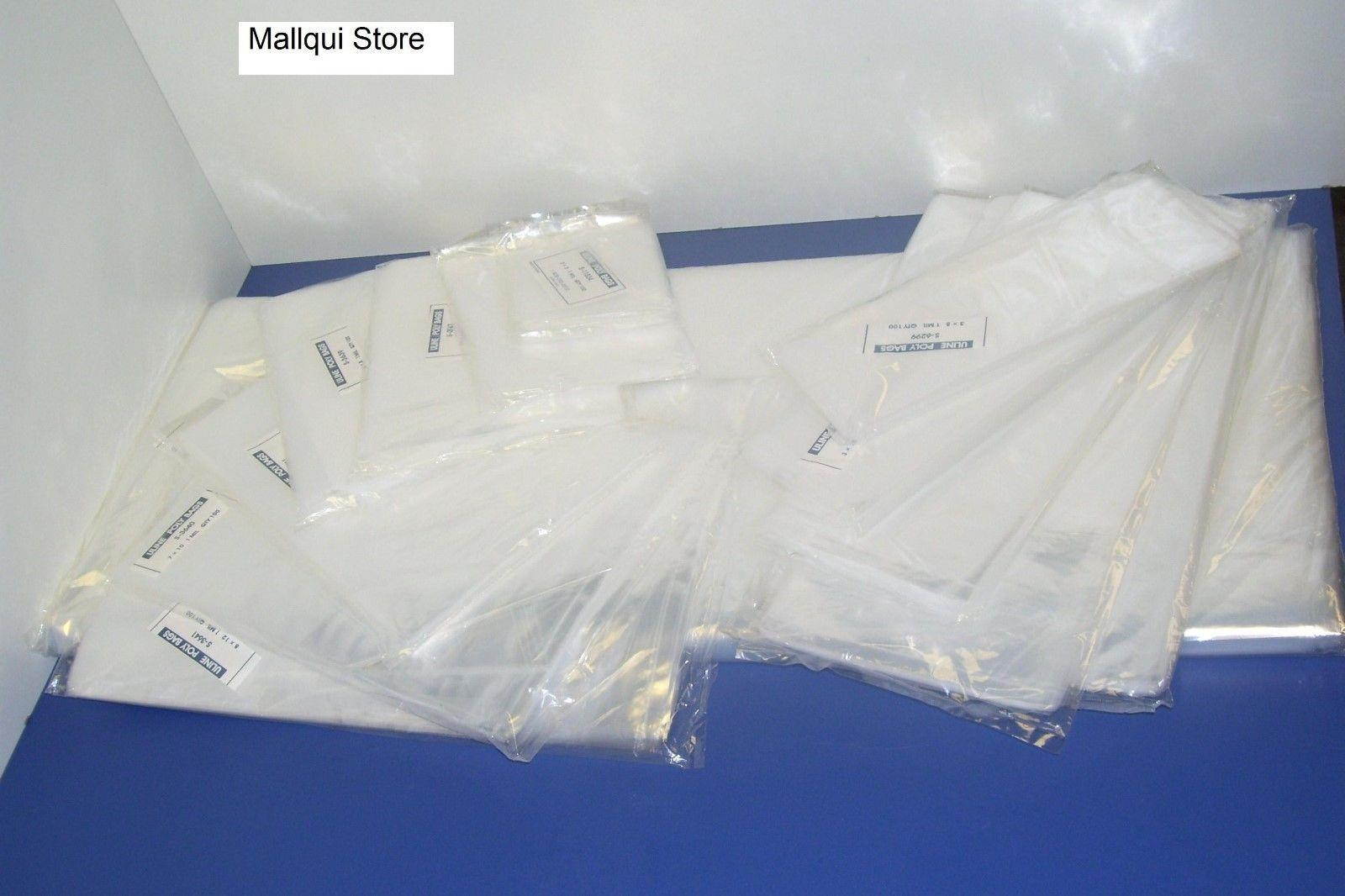200 CLEAR 10 x 10 POLY BAGS PLASTIC LAY FLAT OPEN TOP PACKING ULINE BEST 1 MIL