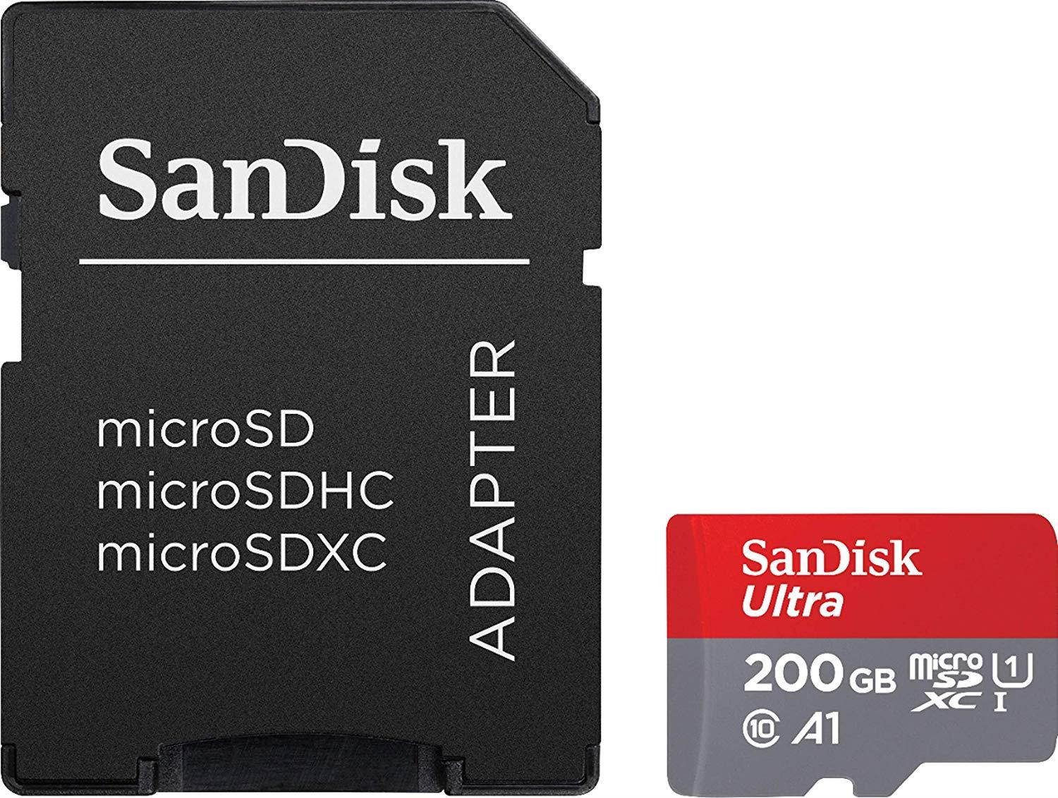 2 Pack - SanDisk Ultra 200GB MicroSD XC Class 10 A1 UHS-1 Mobile Memory Card up to 100MB/s Read Speed (SDSQUAR-200G) LOT of 2 with Dual Slot USB 3.0 MemoryMarket MicroSD & SD Memory Card Reader