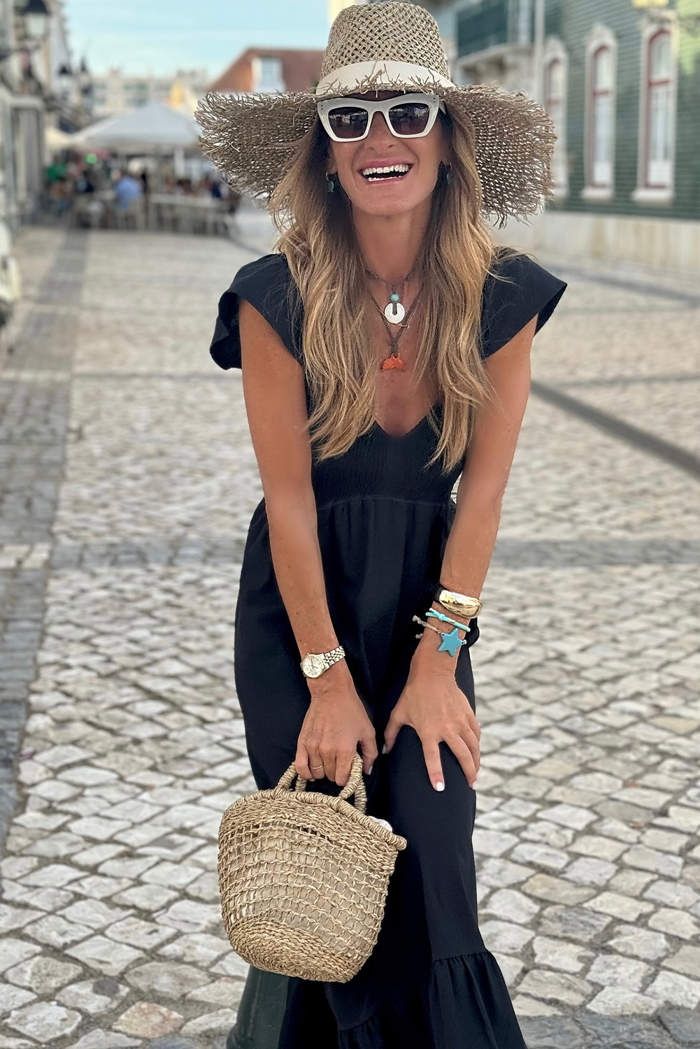 Multicolour Floral Print Split Neck Midi Dress