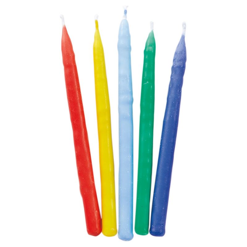 Rite Lite Club Pack of 45 Vibrantly Colored 'Hanukkah for a Cause' Autism Candles 5"