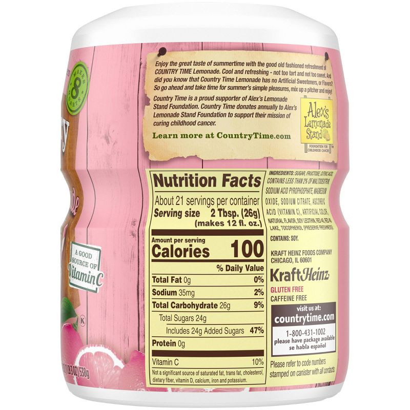 Country Time Pink Lemonade Drink Mix - 19oz Canister